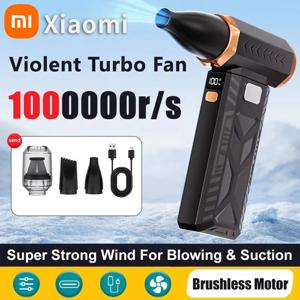 XIAOMI 2in1 폭력 팬 1000000RPM 초강력 공기 송풍기 진공 부는 흡입 먼지 청소기 브러시리스 터보 강한 바람