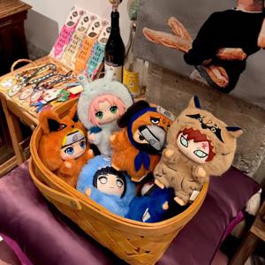 재고 있음 1:1TOP TOY 나루토 EAKI 귀여운 야수 파티 사스케 비닐 귀여운 플러시 블라인드 박스 피규어 펜던트 크리스마스 선물