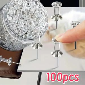 100개/박스 다양한 색상의 플라스틱 코르크보드용 다용도 푸시핀/스티커핀/사무용품/학교용품