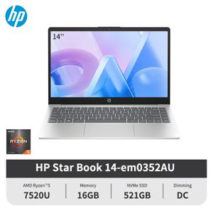 Hp 노트북 스타북 14 R5-7520U 16+512GB 14인치 풀 HD 디스플레이 윈도우 11 노트북 컴퓨터 특별 100% 정품 em0352AU