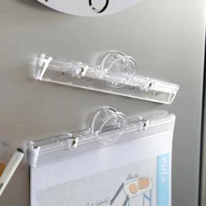 강력한 자석 투명 바인더 클립 다기능 자석 인덱스 페이지 홀더 문구류 사무용 파일 폴더 A4 파일 폴더