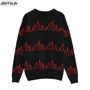 새로운 인기 가을 겨울 남성 의류 자카드 패턴 풀오버 스웨터 캐주얼 라운드넥 배색 니트 남성 풀오버