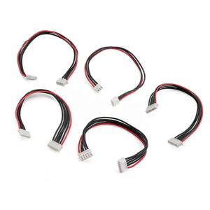 50개 JST-XH 2S 3S 4S 5S 6S 7핀 커넥터 남성-남성 22AWG 200mm 밸런스 와이어 리포 배터리 밸런스 케이블 RC 충전기용