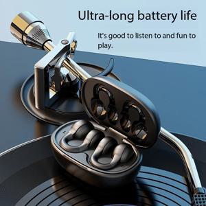 무선 블루투스 헤드셋 이어 클립 유형 스포츠 디지털 디스플레이 긴 배터리 수명 블루투스 5.3 음악 오피스 헤드셋