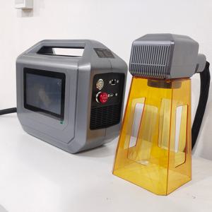 소형 휴대용 유통기한 로고 코딩 20w 30w 휴대용 파이버 레이저 마킹기 (금속, 플라스틱, 유리, 케이블, 와이어, 튜브용)