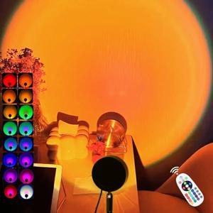 USB 선셋 조명 무드등, 침실 및 거실에서 편안한 분위기를 위한 야간 조명