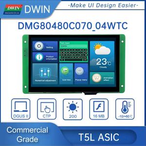 DWIN 7 인치 LCD 모듈 800*480 RS232/TTL HMI 상업용 터치 패널 화면 스마트 UART TFT 디스플레이 DMG80480C070-04W