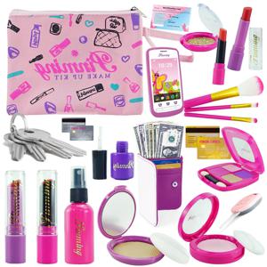 여아용 배낭 시뮬레이션 화장품 장난감, 블링블링 헤어 장난감, 모조 게임 메이크업, 어린이 놀이, 7 ~ 10 년