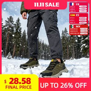 Baasploa 남성 겨울 신발 2025 미끄럼 방지 편안한 방수 하이킹 야외 운동화 따뜻한 빛 남성 운동화 유지