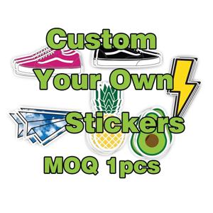 로고 이름 사용자 정의 스티커 방수 투명 PVC 다이 컷 사각형 사각형 비닐 맞춤 스케이트 보드 자동차 결혼식