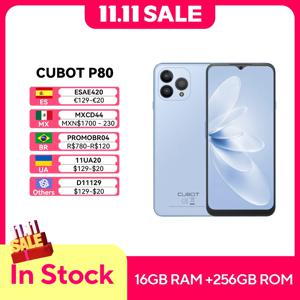 Cubot 글로벌 버전 안드로이드 스마트폰 P80, 안드로이드 13 폰, 8GB RAM, 256GB/512GB ROM, NFC, 6.583인치 대형 화면, 48MP 카메라