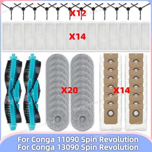 ( Cecotec Conga 11090 / Conga 13090 Spin Revolution ) 호환 진공청소기 부품 메인 브러시 사이드 브러시 Hepa 필터 물걸레 먼지봉투 액세서리
