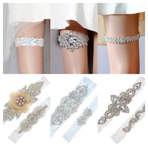 여성을위한 섹시한 다리 가터 벨트 레이스 자수 꽃 신부 다리 가터 웨딩 패션 섹시한 꽃 레이스 액세서리