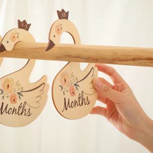 아기 옷장 칸막이, 신생아 옷장 칸막이, 옷장 정리함, 유아 나무 백조 모양 옷 칸막이, 24 개월, 세트당 7 개