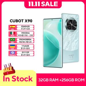 CUBOT X90, 안드로이드 스마트폰, 6.67인치 AMOLED 곡선 120Hz 디스플레이, 32GB RAM(16GB+16GB 확장), 256GB ROM, Helio G99, 옥타 코어, NFC, 100MP 카메라, 게이밍 폰, 글로벌 버전 , smartphone android 14, 장바구니에 담기