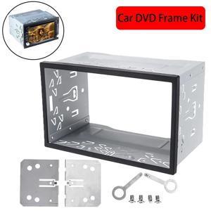 2Din 스테레오 라디오 케이스 프레임 유닛 범용 DVD 플레이어 박스 패시아 패널 플레이트 케이스 오디오 대시 마운팅 프레임 키트 액세서리