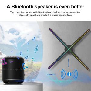 62cm 홀로그램 팬 722LED 사인 네온 비즈 16G 메모리 수동 DIY 이미지 텍스트 로고 광고 기계 홀로그램 3D 프로젝터