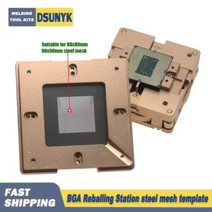 80mm/90mm 알루미늄 합금 BGA reballing 스테이션 키트 90*90mm BGA reballing 스테이션, 10/PCS BGA 범용 스텐실 솔더 볼 포함