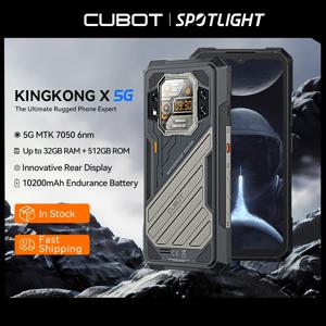 CUBOT KINGKONG X, 러기드 스마트폰 5G, 32GB RAM(16GB+16GB 확장), 256/512GB ROM, 10200mAh 배터리, 6.583인치 120Hz 2.4K 화면, 100MP 카메라, NFC, 5g스마트폰, WiFi 6, 안드로이드 스마트폰, smartphone android, IP68/IP69K 보호, 장바구니에 담기