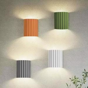 마카롱 LED 벽 램프 수지 홈 장식 비품 벽 조명 럭셔리 홈 장식 벽 Sconce 거실 침대 옆 복도 램프