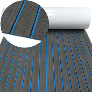 2400*450mm Eva 폼 가짜 티크 보트 데크 매트 시트 티크 요트 해양 바닥 방수 폰툰 브라운 블랙 바닥 모터 보트