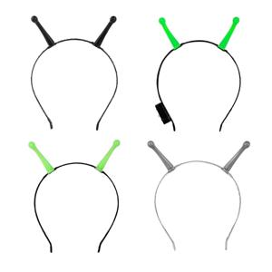 재미 있은 외계인 안테나 머리띠 할로윈 파티 코스프레 의상 빛나는 모자를 쓰고 있죠