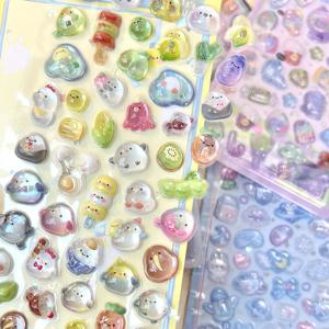 Kawaii 3D 스티커 귀여운 만화 데코 스티커 DIY 전화 수하물 오토바이 노트북 가방 데칼 스티커