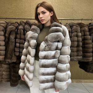 여성용 진짜 모피 재킷, 후드, 겨울 재킷, 여성 모피 후드 코트, 친칠라 모피 코트, 렉스 래빗 모피 코트
