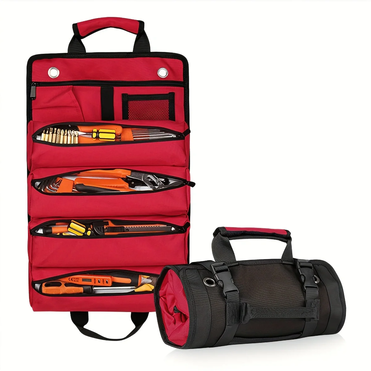 도구 가방, 릴 도구 보관 가방 유지 보수 도구에 적합한 분리형 다기능 가방 캠핑 및 비상 도구 가방
