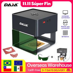 DAJA DJ6 미니 휴대용 레이저 조각기, DIY 블루투스 기계, 개 태그 종이 가죽 나무 플라스틱 로고 CNC 기계, 페인트