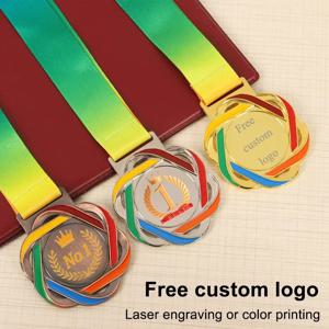 무료 맞춤형 로고 스포츠 메달 금은 청동 금속 메달 상 게임 스포츠 대회 우승자를 위한 맞춤형 기념품