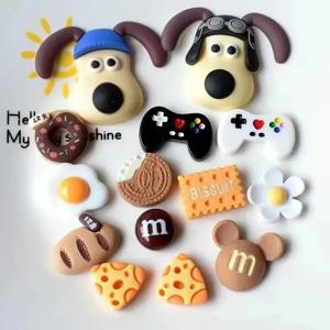 1세트 3D 귀여운 만화 강아지 신발 액세서리 소년 소녀 샌들 정원 신발 버클 장식