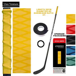 하키 그립 테이프 아이스 하키 스틱 테이프, 열 수축 슬리브, 미끄럼 방지 배드민턴 스트리트 볼 하키 훈련 액세서리