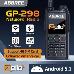ABBREE GP-298 POC 네트워크 워키 토키 글로벌 POC 라디오 무제한 거리 Zello 4G SIM 카드 안드로이드 블루투스 WIFI 라디오