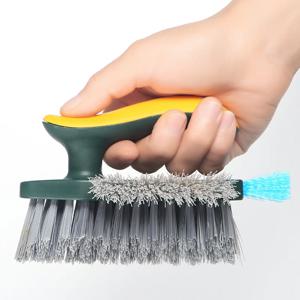 가정용 청소 브러시 ​​주방 가제트 타일 창 트로프 4in 1 주방 용 V 자형 브러시 홈 용품 도구 욕실