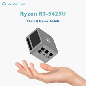 Genmachine 미니 PC AMD Ryzen 3 5425U 4.1Ghz 15W Windows 11 슈퍼 미니 LPDDR4X 4266Mhz 데스크탑 Diy 게임용 컴퓨터 WiFi6E BT5.2