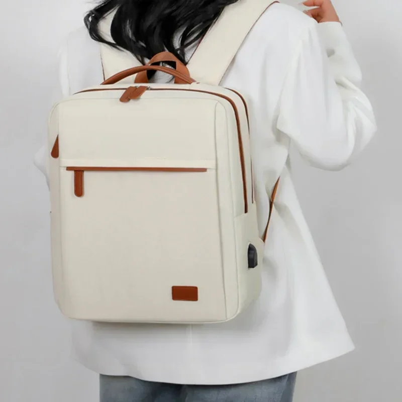 여성용 대용량 여행 배낭 비즈니스 노트북 가방 USB 충전 포트 학교 배낭 교사 노트북 구획