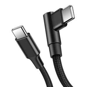 0.25m/0.5m/1m/2m/3m 90도 팔꿈치 나일론 땋은 빠른 충전기 팔꿈치 USB C 유형 C 코드 케이블 iPhone 15 16 Samsung Xiaomi