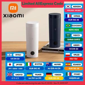 XIAOMI MIJIA 휴대용 전기 가열 컵 2: 350ml, 6단계 온도 조절, 12시간 보온, 316L 스테인레스 스틸, 여행 친화적
