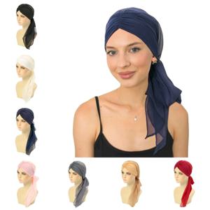 새로운 여성 이슬람 Turban Hijab 암 Chemo 모자 솔리드 컬러 모자 탈모 커버 머리 스카프 스트레치 두건 Pre-Tied Headwear