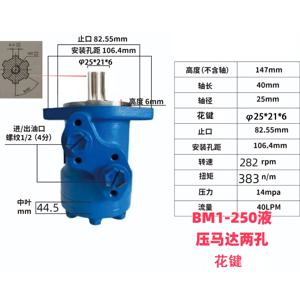 BM1-200/BMP-200/OMP-200/SMP-200 스플라인 사이클로이드 유압 모터