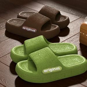 두꺼운 플랫폼 EVA 슬리퍼 여성용 야외 여름 미끄럼 방지 비치 플립플랍 여성용 편안한 소프트 솔 실내 클라우드 슬리퍼