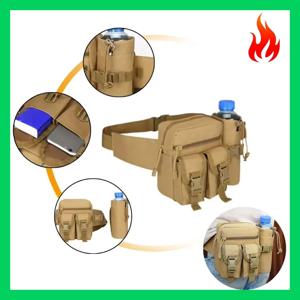 전술 남자 허리 팩 나일론 하이킹 물병 전화 주머니 야외 스포츠 사냥 등산 캠핑 벨트 가방