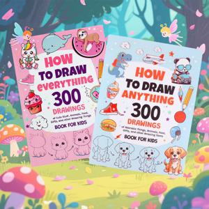 무엇이든 그리는 방법을 가르쳐줍니다. 창의적인 글쓰기와 색칠에 딱 맞는 300개의 사랑스러운 단계별 그림
