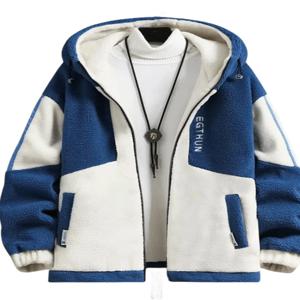 남성용 플리스 안감 두꺼운 면 재킷 가을 겨울 신상 한국 대형 사이즈 양털 후드 따뜻한 방한복