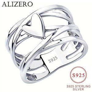 세련된 프랑스 스타일 925 스털링 실버 하트 모양의 반지 독특한 디자인 여성 패션 주얼리 일상 액세서리에 적합