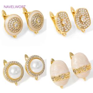 멀티 스타일 18K 골드 도금 Shvenzy Earwires 귀걸이 후크, 황동 귀걸이 고정 장치, DIY 여성용 항 알레르기 귀걸이 만들기