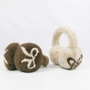 겨울 밍크 모피 플러시 귀마개 귀여운 소녀 따뜻한 귀마개 개폐식 서리 방지 귀마개 학생 성인 가짜 모피 귀마개