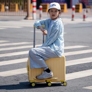 어린이 여행용 캐리어 소녀용 소형 경량 20인치 기내용 롤링 박스 비밀번호 가죽 박스 만화 패턴 PC 소재