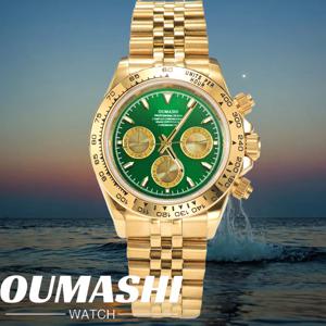 맞춤형 명품 시계 39.3mm 남성용 크로노그래프 새 시계 골드 시계 남성용 VK63 남성용 크로노그래프 시계 VK63 방수 10ATM